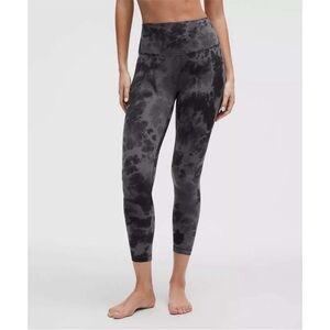 Lululemon Athletica Align Black Grey Tie-Dye Leggings size 4